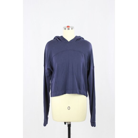 LULULEMON Ceremony Deep Indigo French Terry Hooded Sweatshirt, Size S - Picture 5 of 14